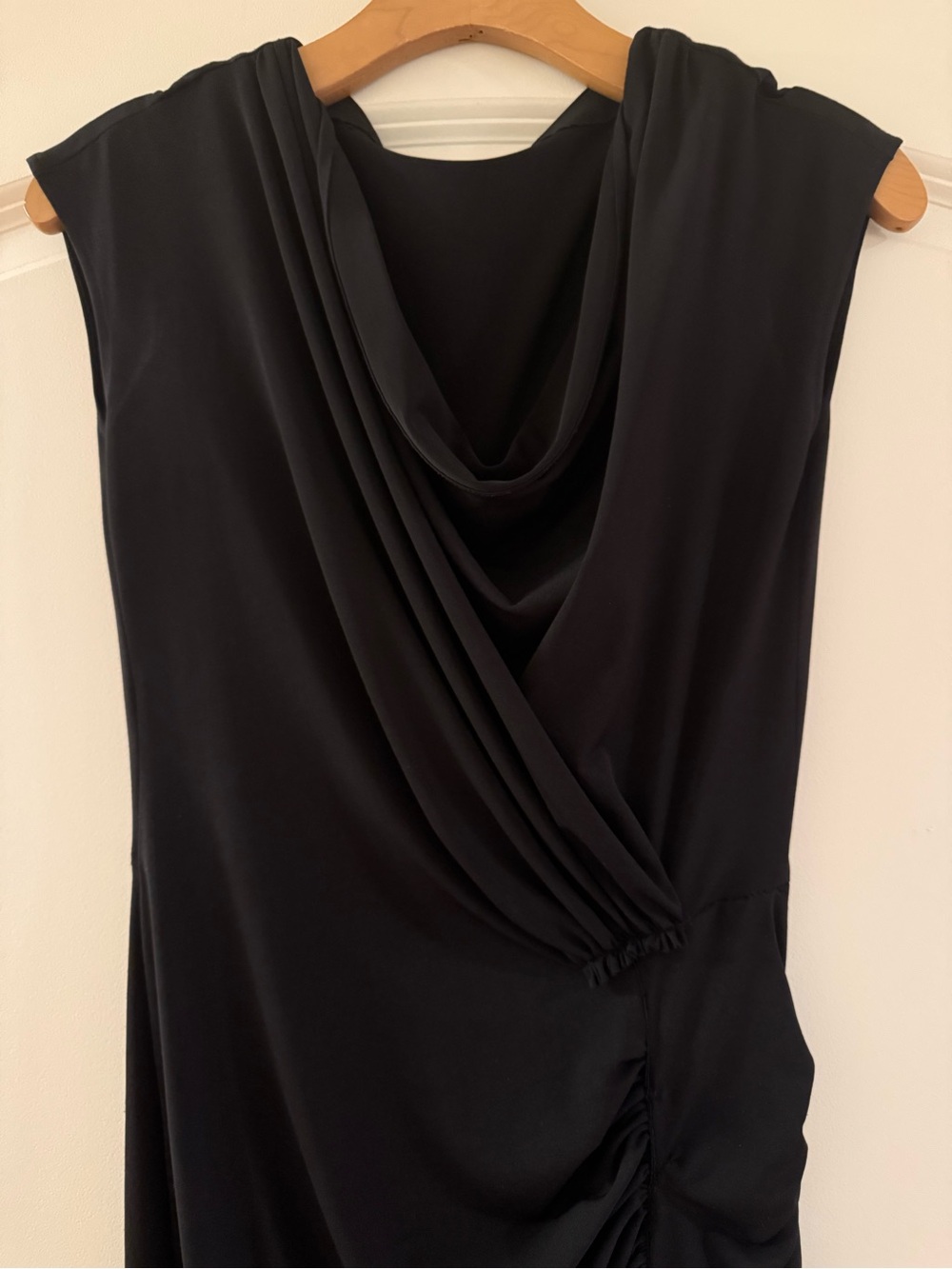 Black Draped Women's Dress